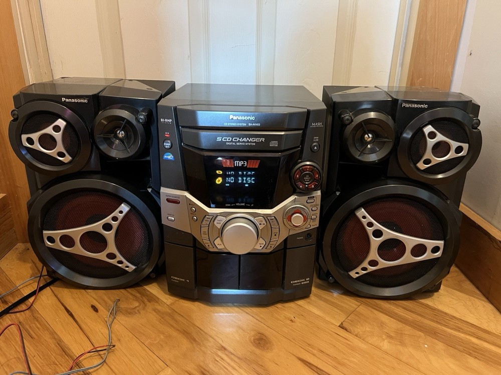 Panasonic Sa-ak403 5 Disk Cd Changer With Cassette
