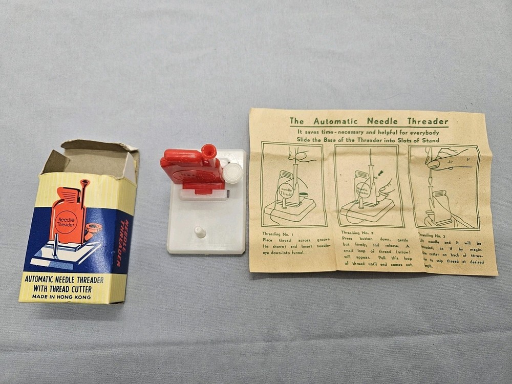 Vintage Automatic Needle Threader with Thread Cutter Made In Hong Kong