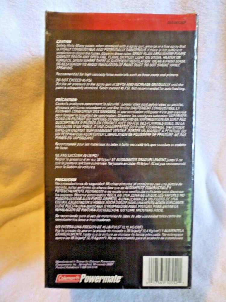 Coleman Powermate Spray Gun 010-0012SP Basic Spray Gun .