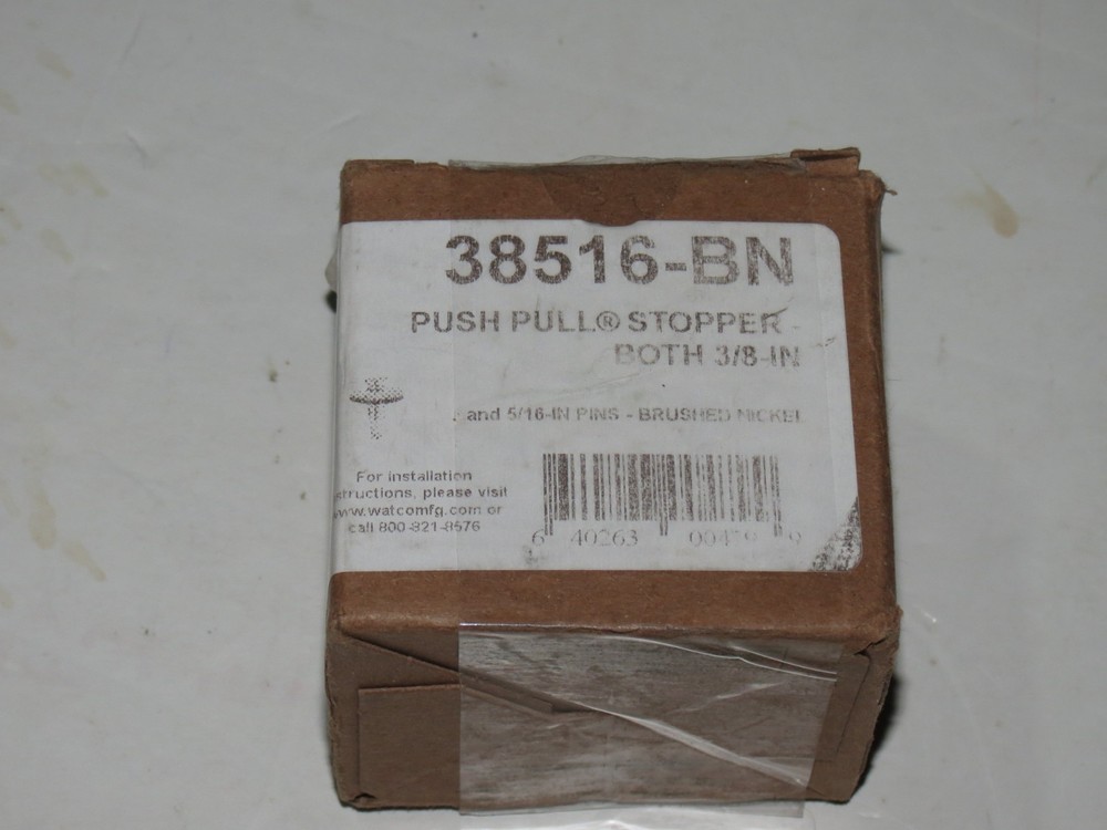 b5 38516-BN Push Pull Replacement Stopper with 5/16 & 3/8 Pins, Brushed Nickel