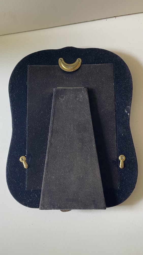 Vintage Hammered Silverplate 5x7 Photo Frame