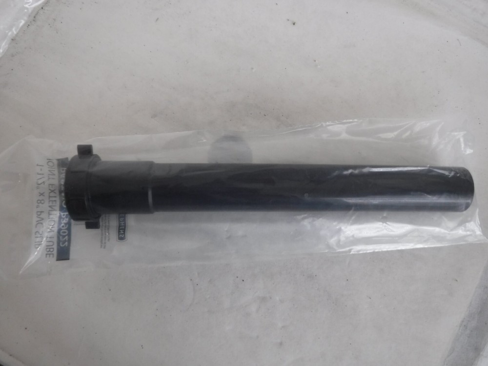 1-1/2 In. X 8 In. Black PVC Slip-Joint Sink Drain Tailpiece Extension Tube