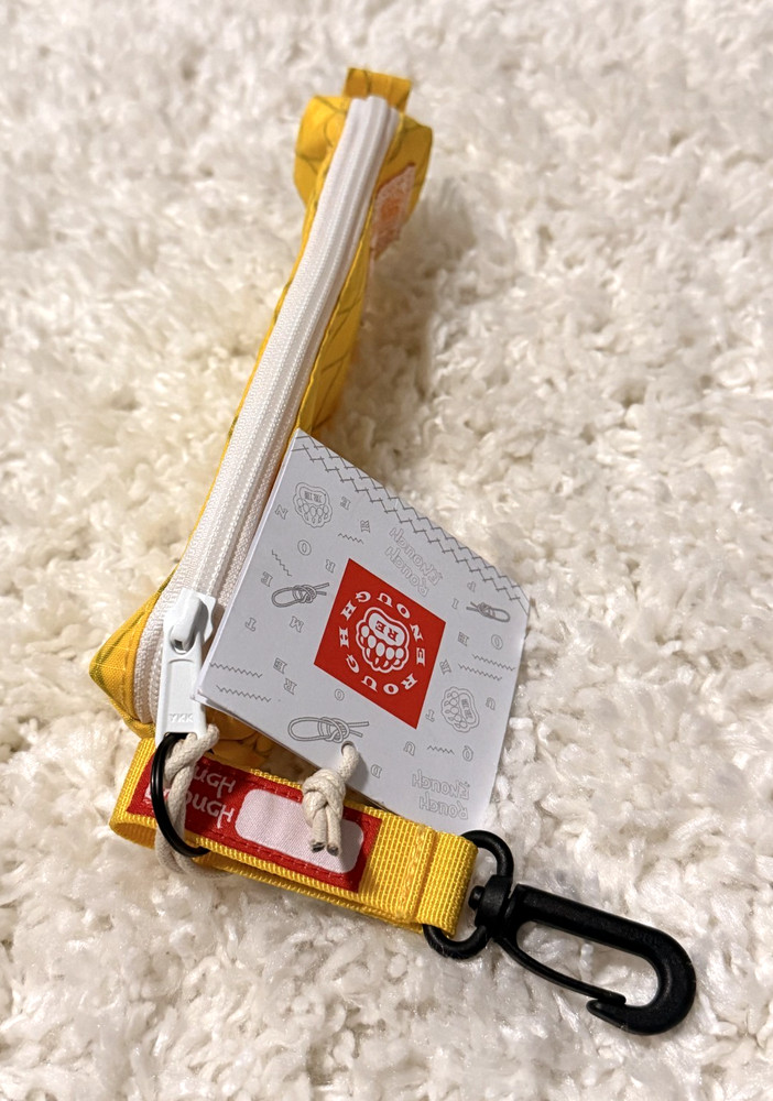 NEW - Rough Enough Small Yellow Pencil Case