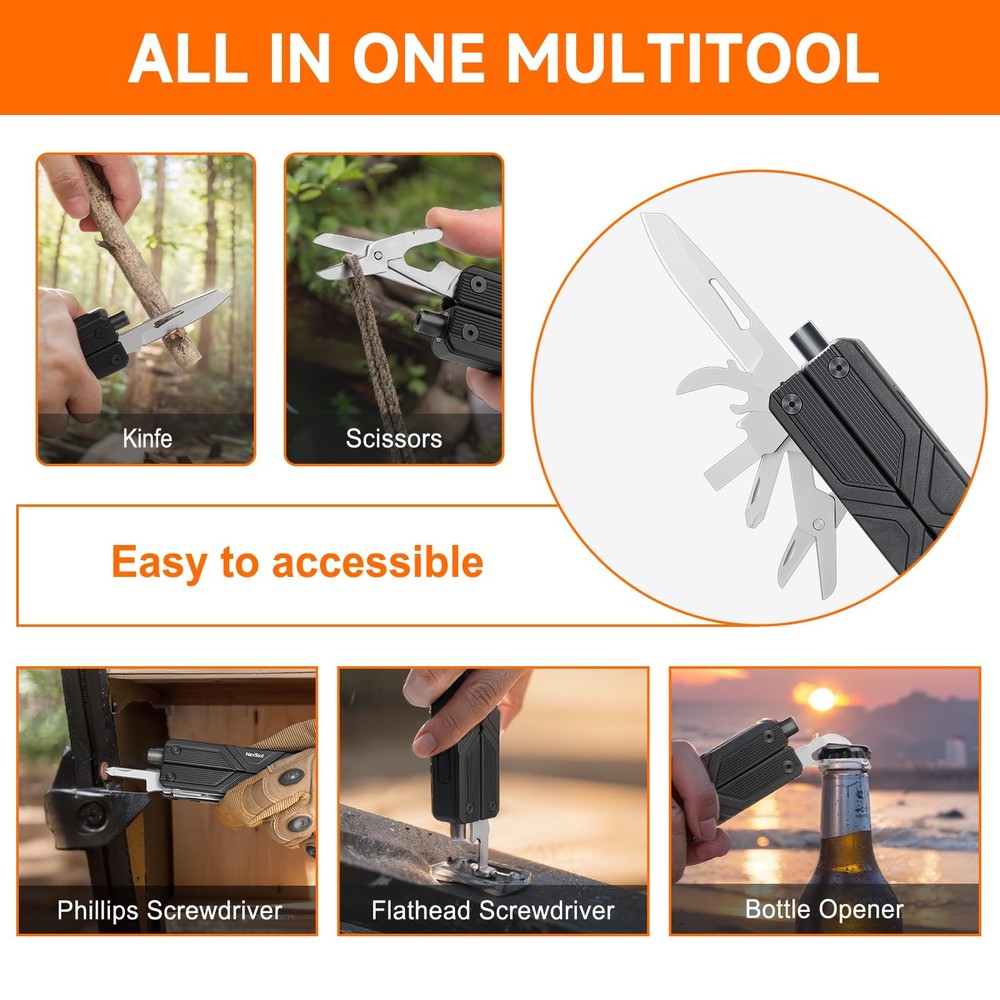 Gemini, Multi Tool, Multitool with Screwdriver, Needle Nose pliers, Scissors ...