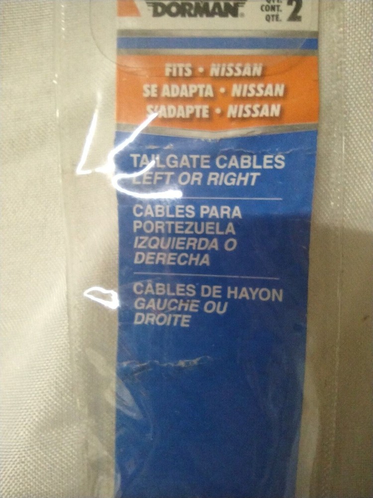 Tailgate/ Replacement Cables/  1998-2009/ Nissan Frontier/ DORMAN/ 38541
