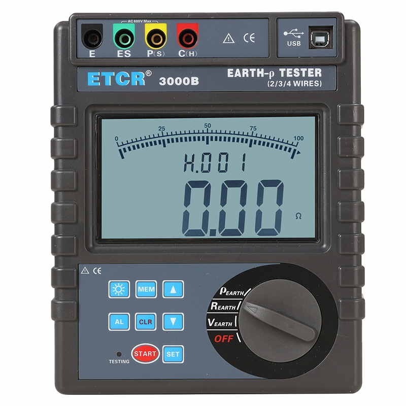 Two Three Four Wire Grounding Resistance Tester Soil Resistivity Tester