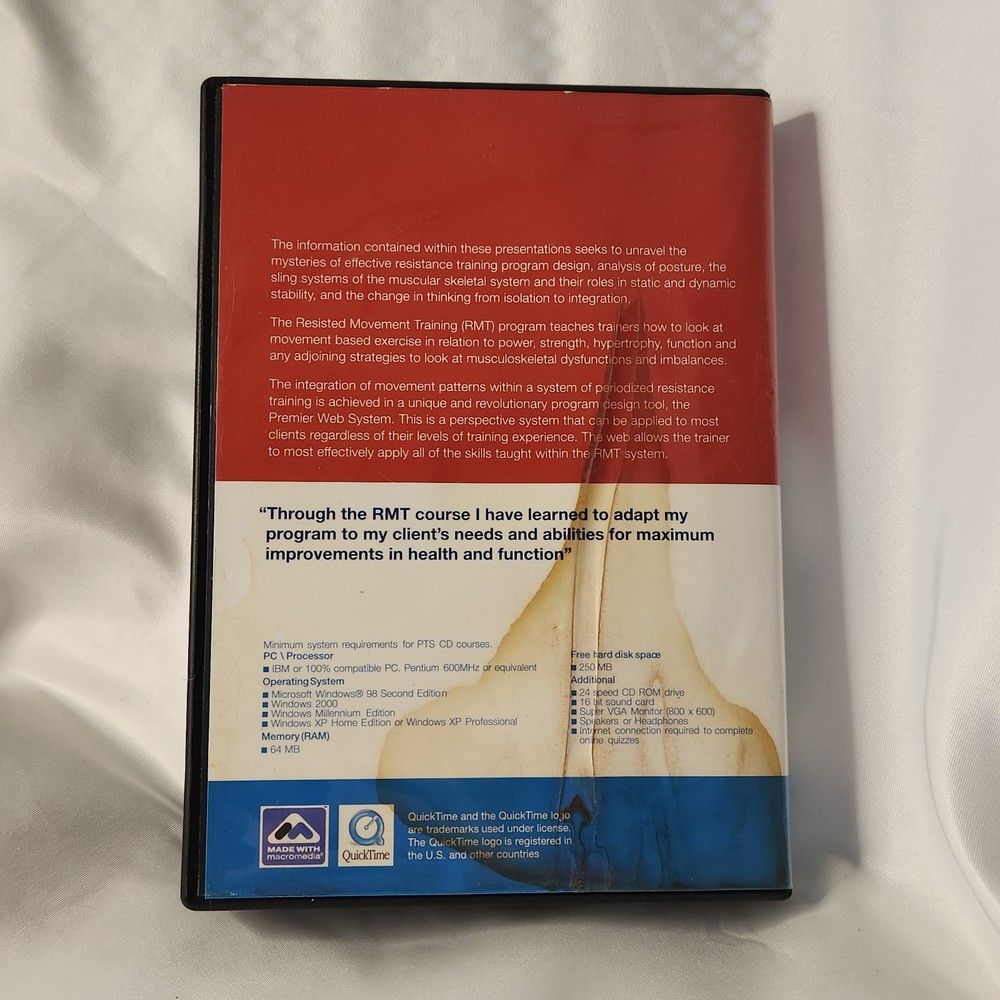 Resistance Training Premier 8-Disc PC CD-ROM Workout Damaged Case VG+ Discs