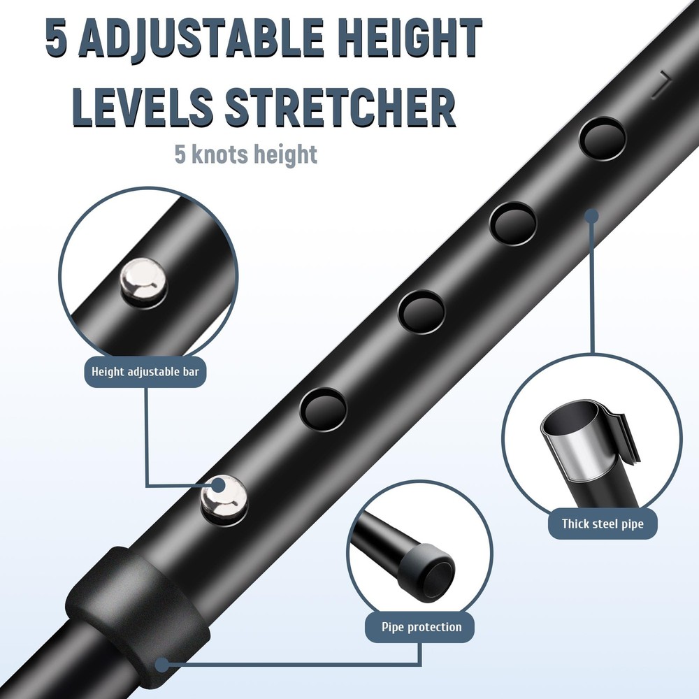 Hamstring Stretcher for Knee Extension & Pain , Adjustable Low Back, Calf, Le...