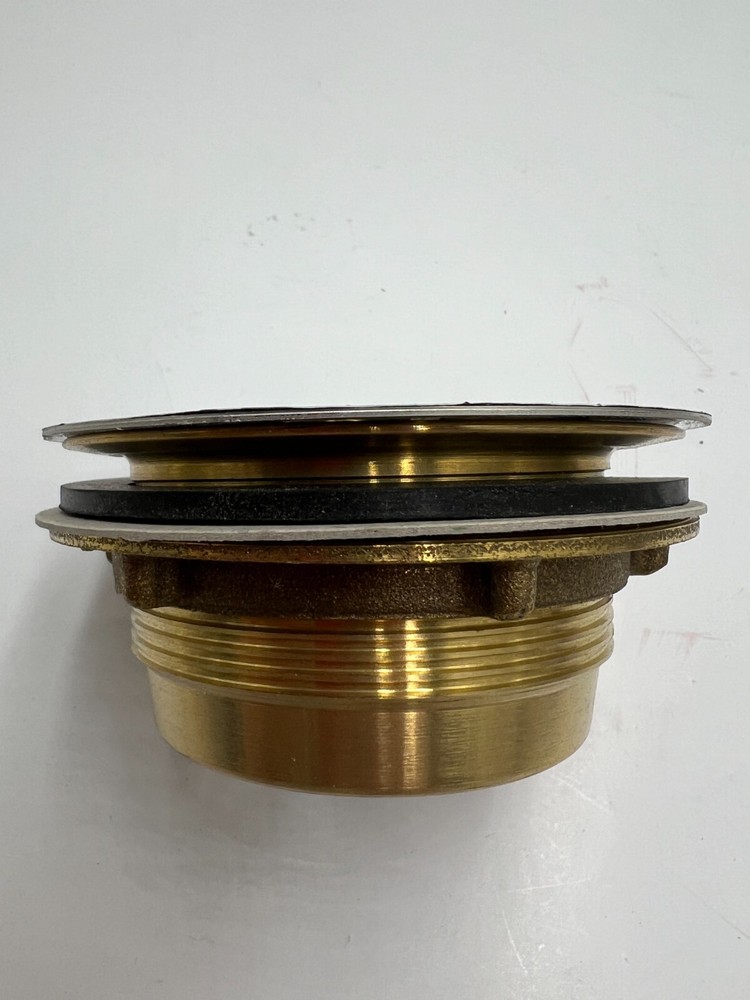 (QTY2) ProFlo 2" Brass Shower Drain for SCH40DWV Plastic Pipe PF140NC