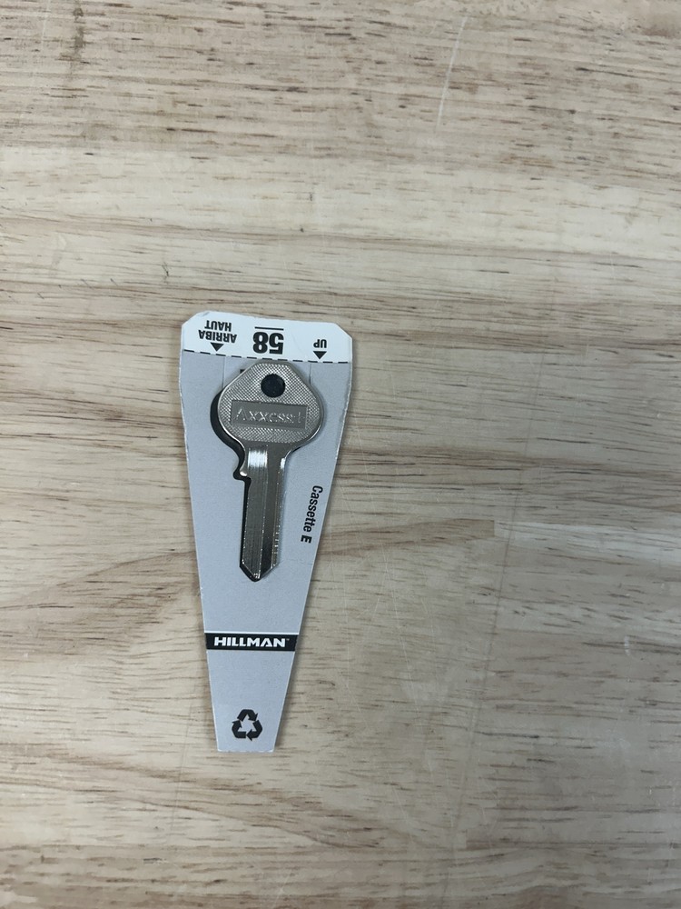 Hillman 87554 #58 Master Lock Key Blank