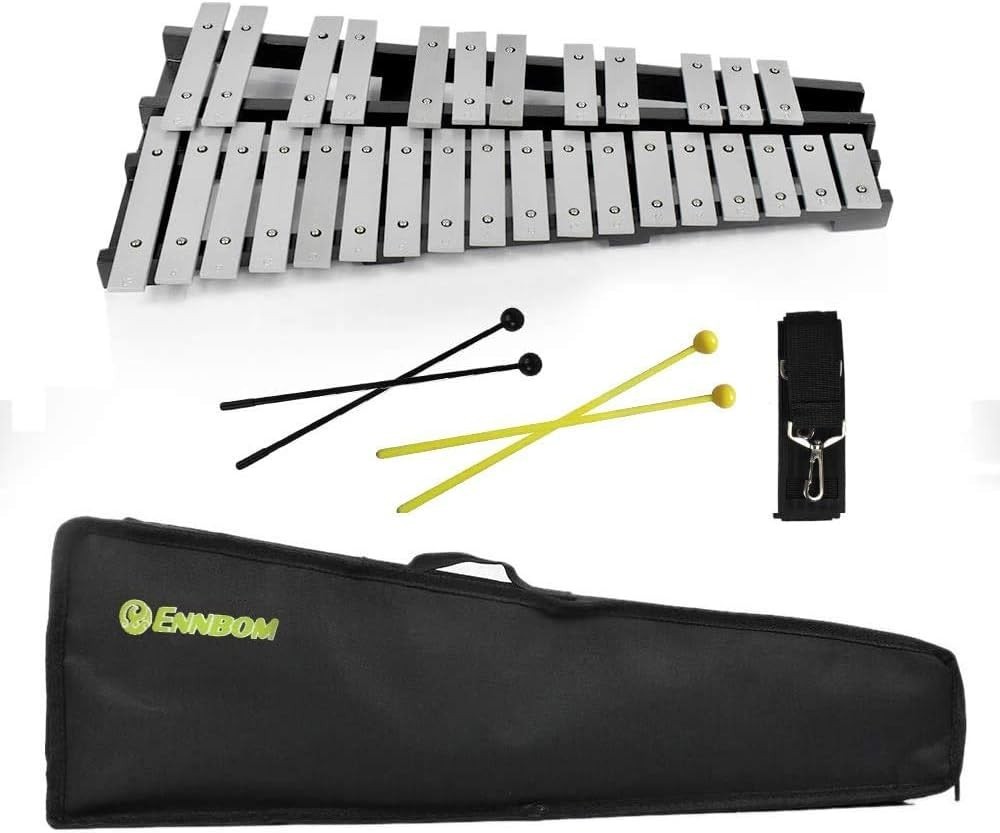 30-Note Foldable Glockenspiel Xylophone Percussion Set