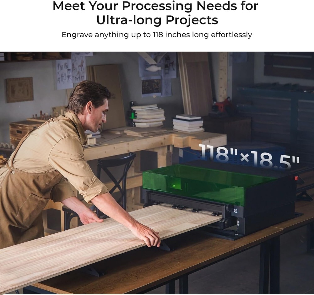 xTool S1 Automatic Conveyor Feeder, Automatic Conveying, Extra Large Processing