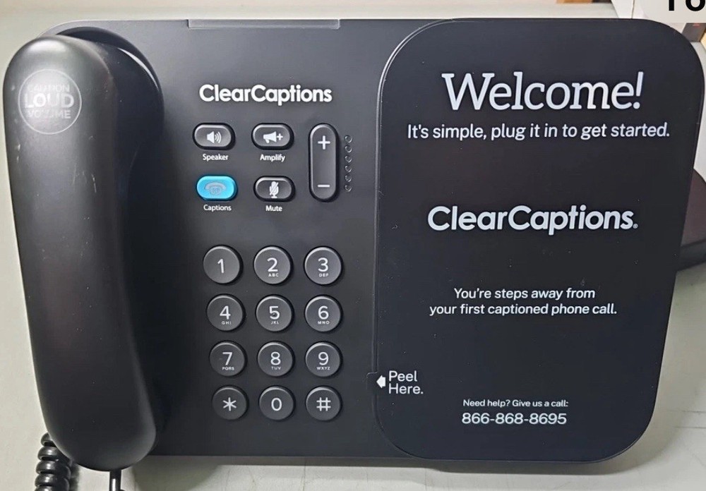 Closed Caption Hearing Impared Home Phone Cord Touchscreen