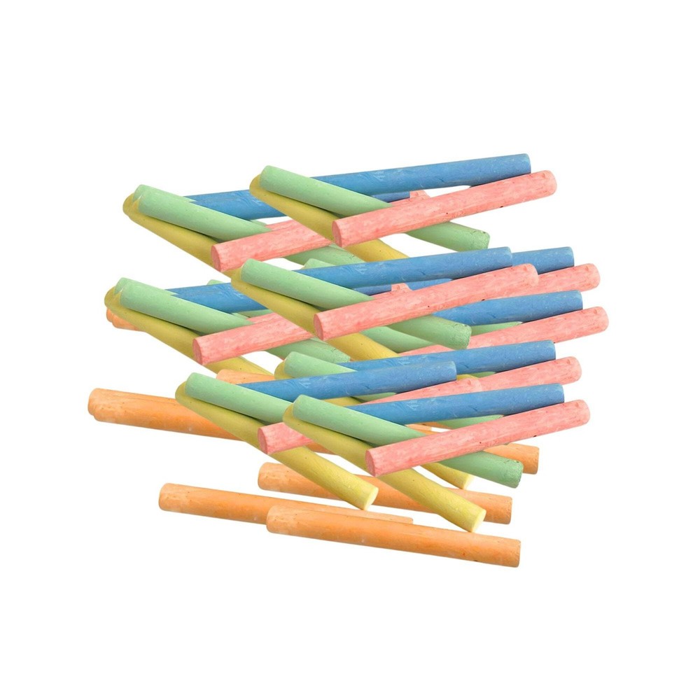 Colored Chalk – Low Dust with Intense Color: 50 Pack