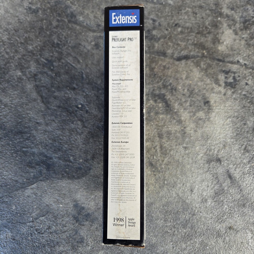 Extension Preflight Pro 2.1 Software for Macintosh Pre-owned See Description