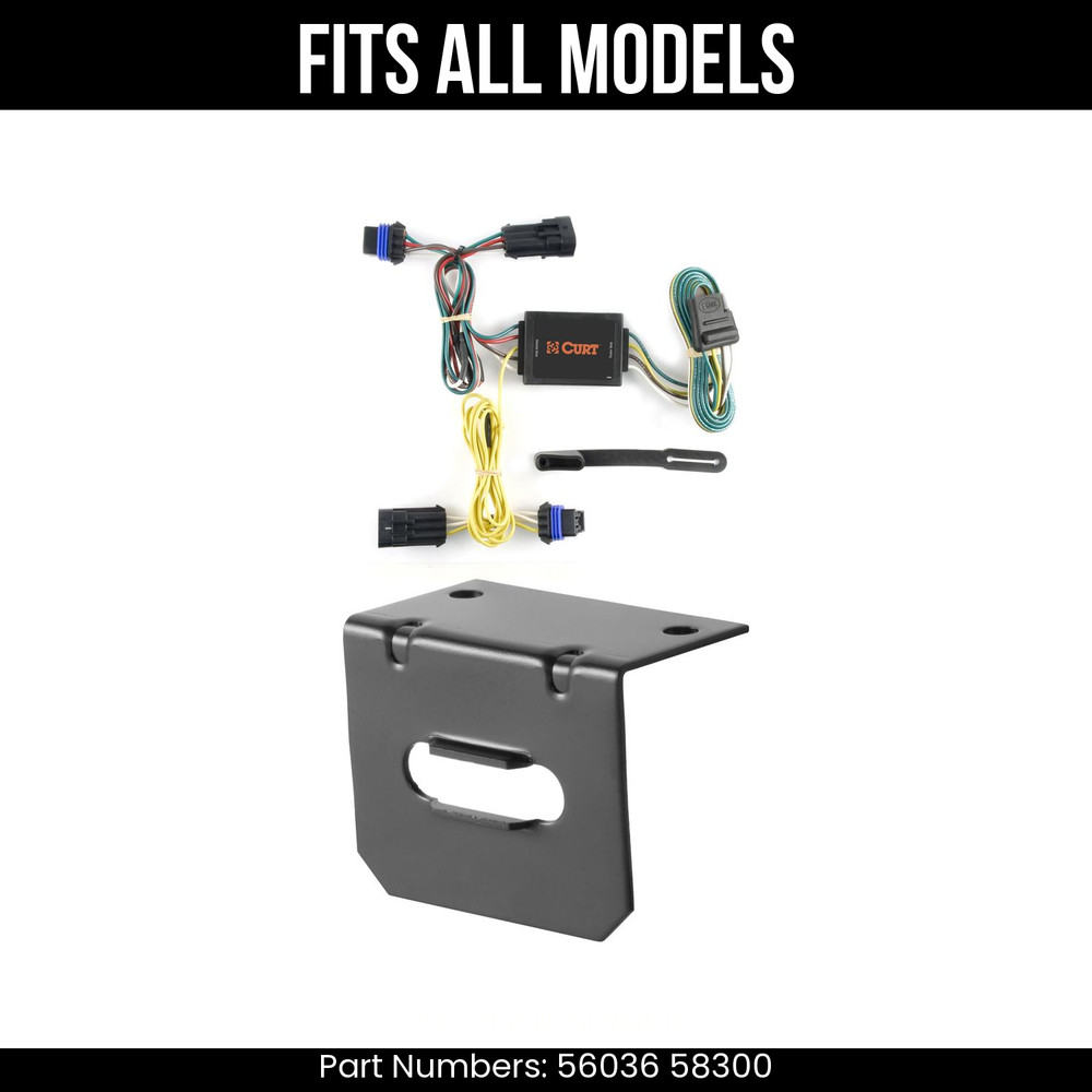 For 03-07 Saturn Ion 4 Pin Trailer Wire Plug & Bracket Fits All Models Curt Kit