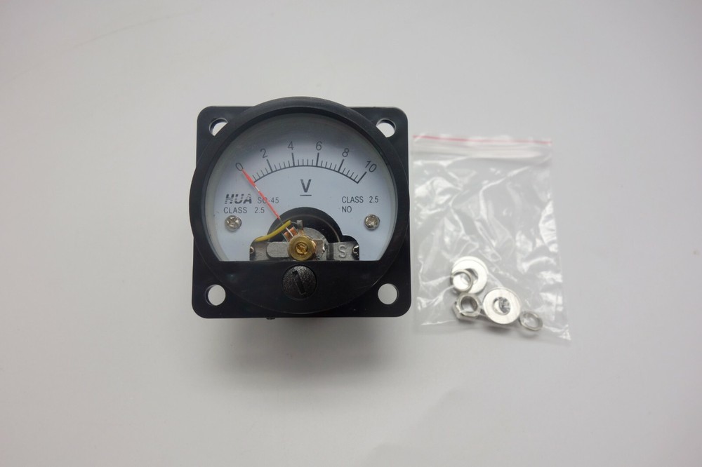 DC 0-10V Analog Voltmeter Analogue Voltage panel meter SO45 directly Connect