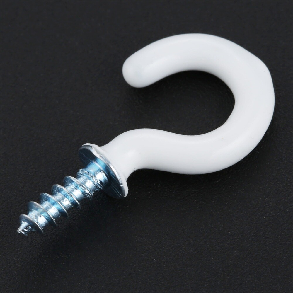 50Pcs/lot 0.94" Strong Sharp Vinyl Coated Ceiling Hooks Space-saving Hardware
