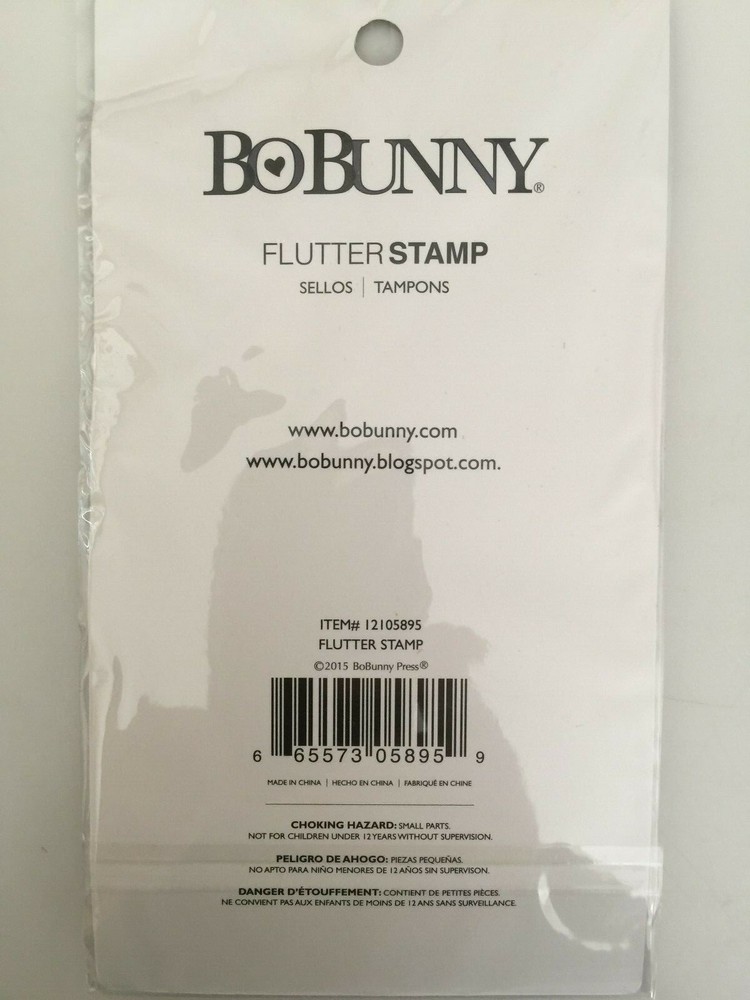 Bo Bunny Clear Acrylic Stamps - Flutter -NEW