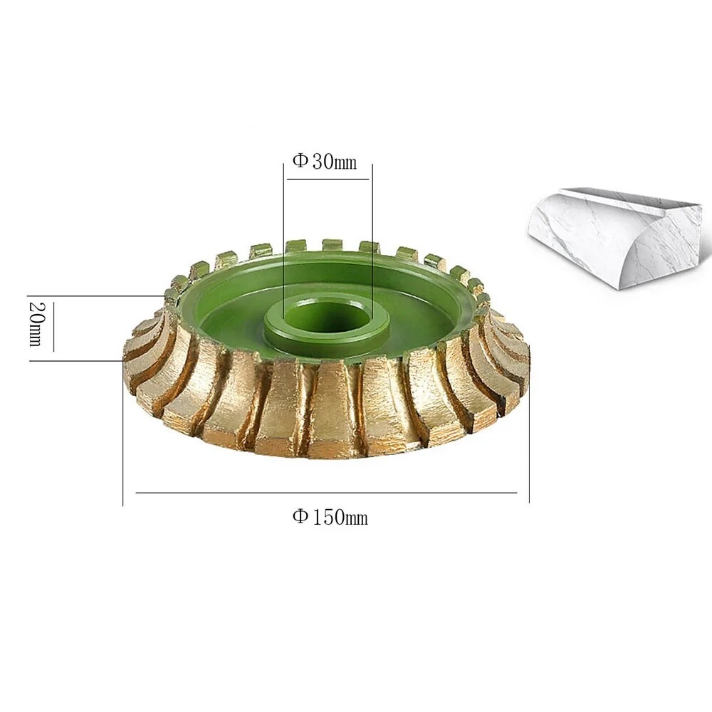 150mm Hole 30mm B20 Sintered Segment Diamond Edging Grinding Wheel for Granite