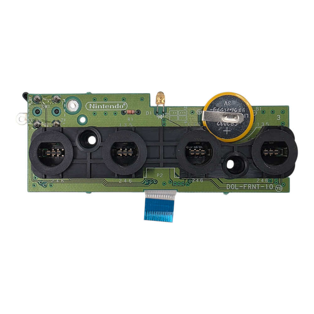 Nintendo GameCube Controller Port Board OEM Replacement w/ NEW Battery TESTED