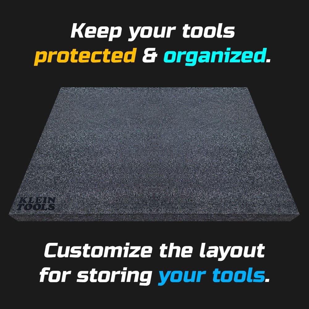 KLEIN TOOLS dark shadow foam tool tray insert storage organizer toolbox kit set