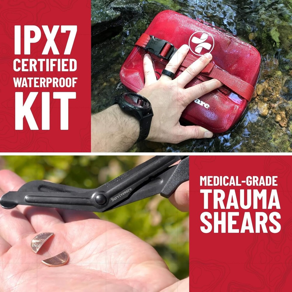 surviveware 184 piece waterproof first aid kit