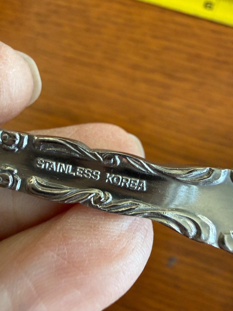 vintage classic flower design stainless fork Korea