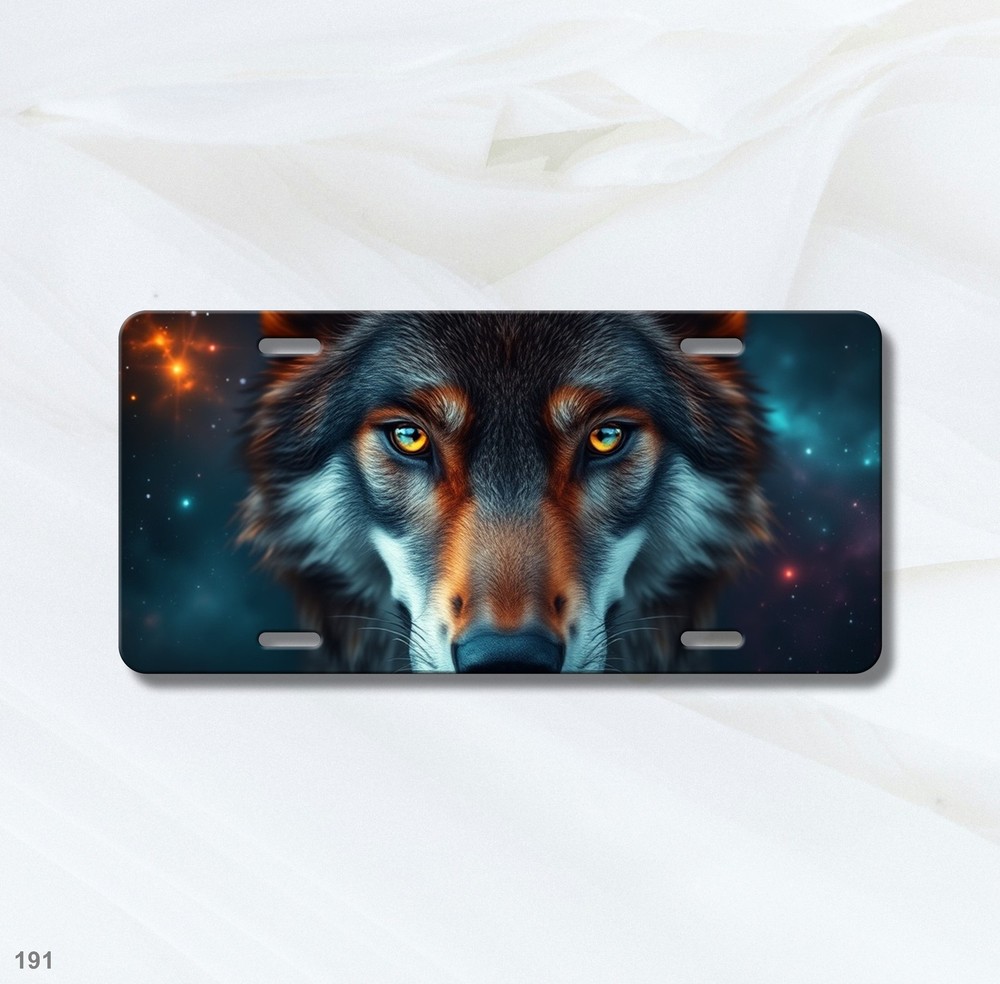 Bold Wolf License Plate Personalized Front Bumper Plate Special Gift