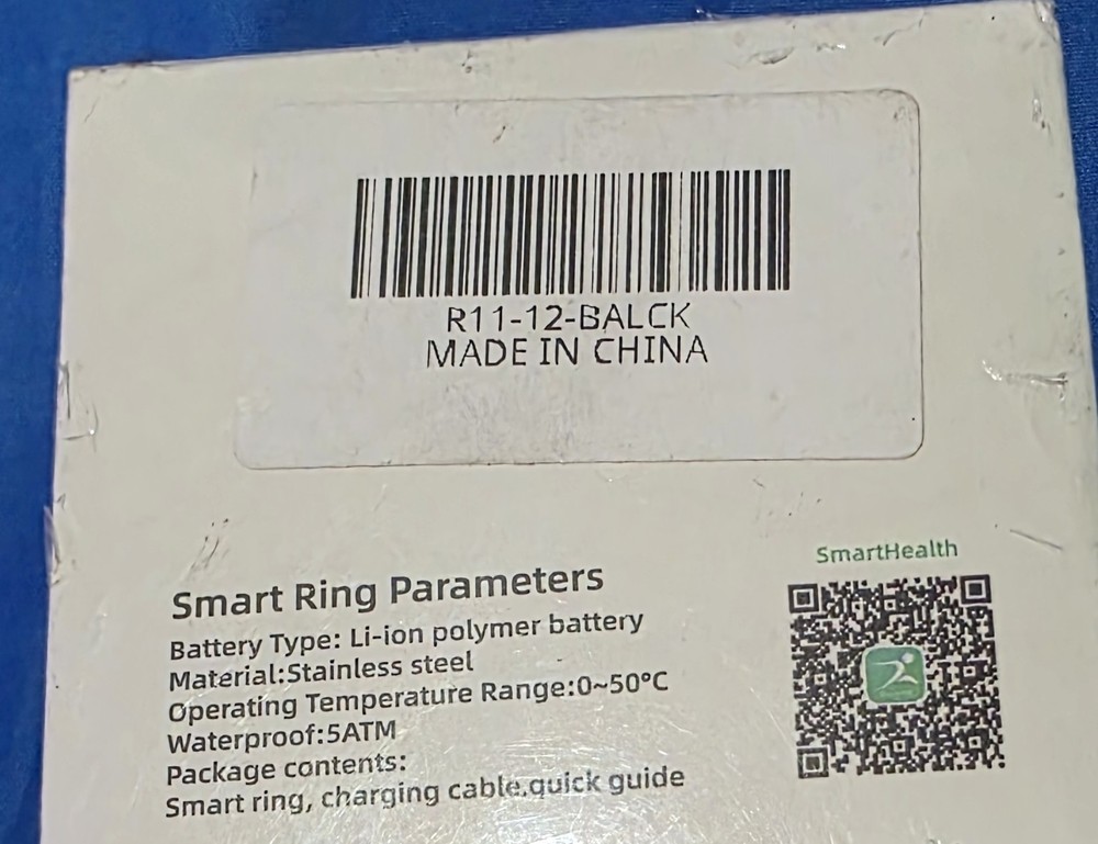 Smart Ring Basic Parameters Stainless Steel Waterproof 5ATM Size 12