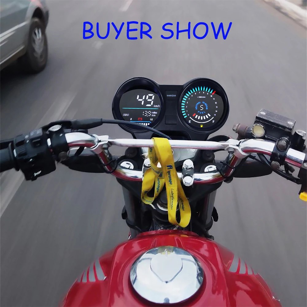 For Motorcycle LCD Speedometer TachometerIndicator Universal Digital Meter Board