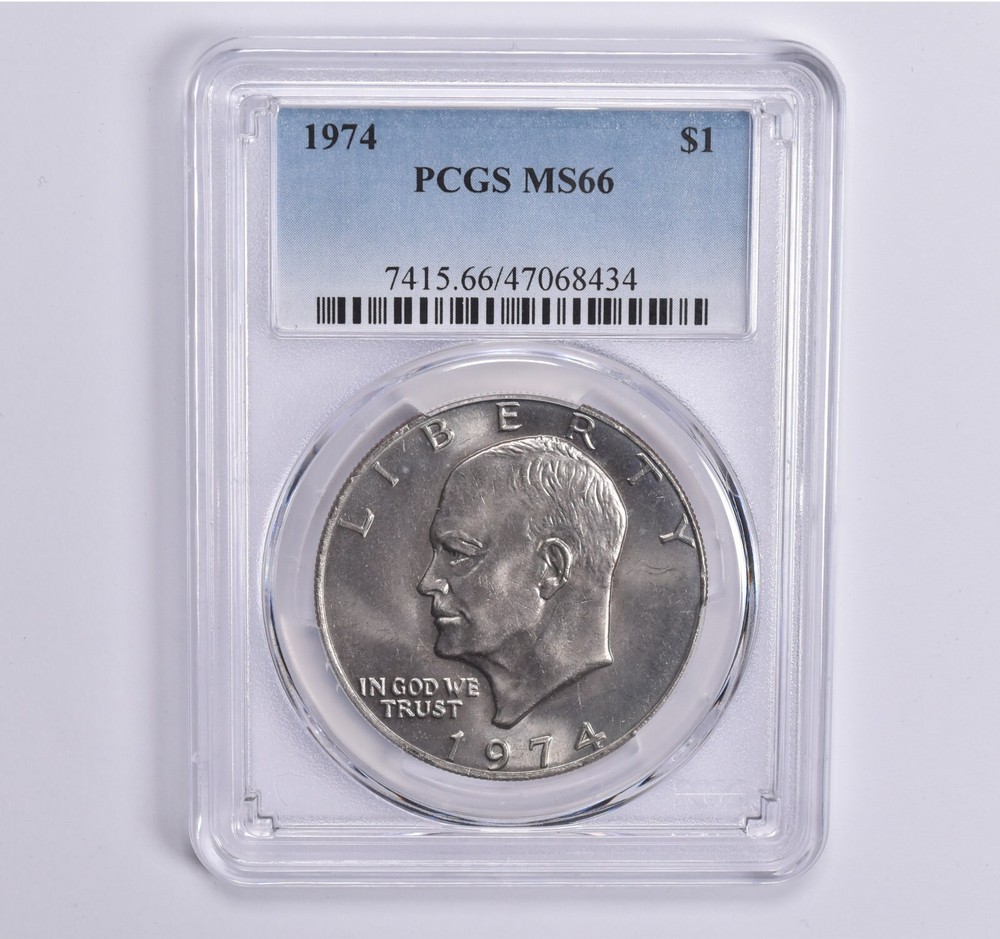 MS66 1974 Eisenhower Dollar Ike PCGS Blue Lbl