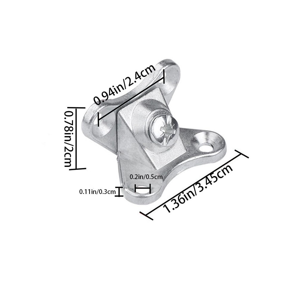 20 PCS Detachable Corner Brace L Shape Right Angle Metal Bracket Silver