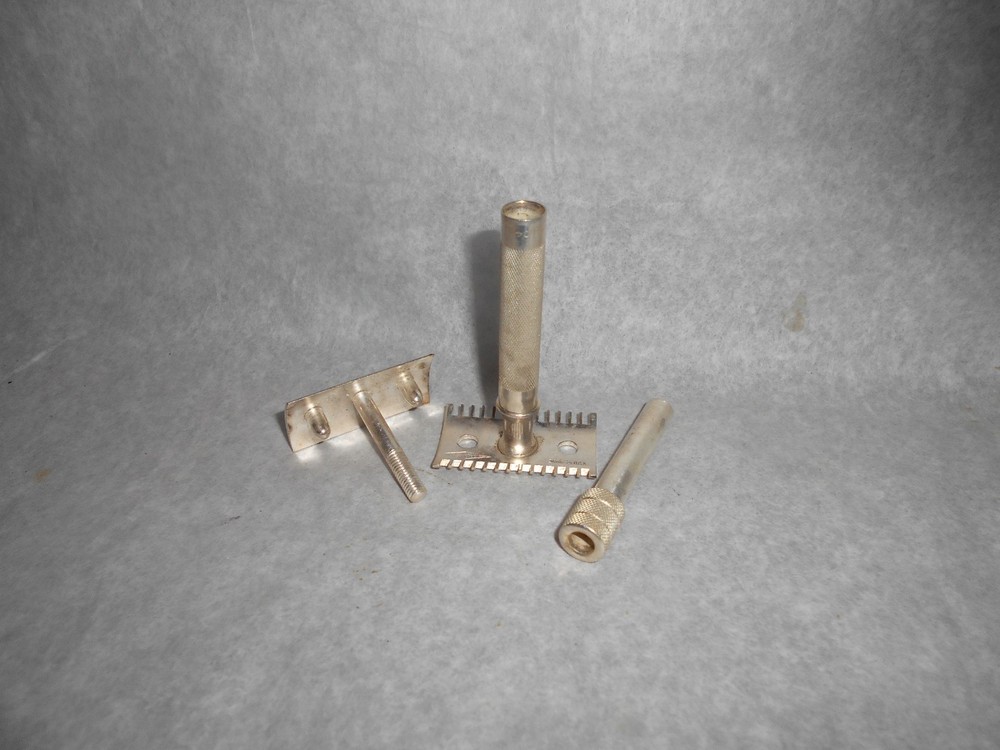 Gillette 1919 Old Type Razor Three Piece Silver 96