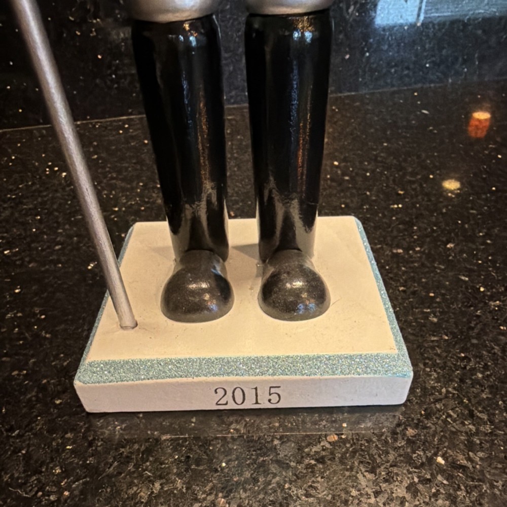 Threshold Christmas Nutcracker Light Blue Black White Silver Wood 2015