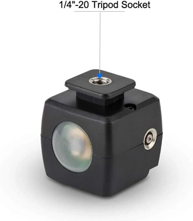 Optical Flash Slave Trigger JJC Hot Shoe Sync Adapter with PC Socket Sensor