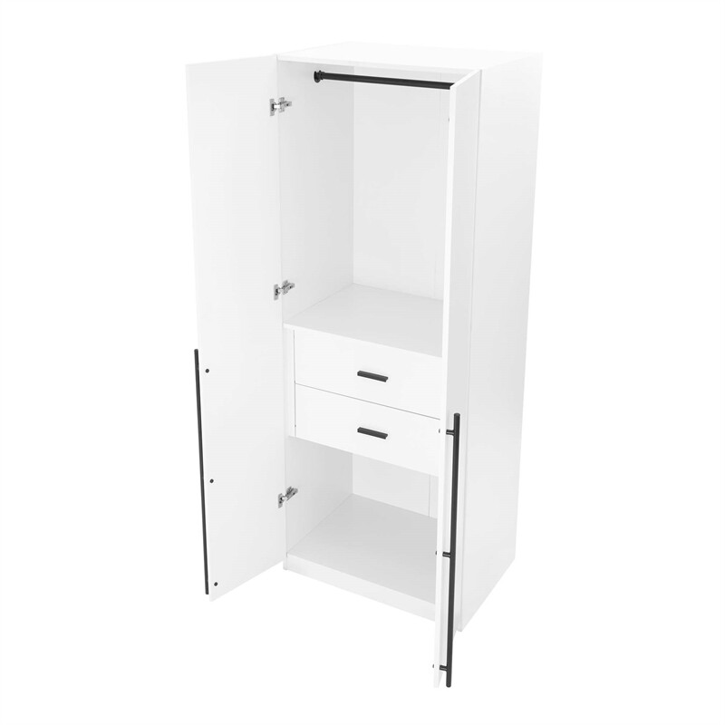 Manhattan Comfort Lee 3-Piece Module Wardrobe Closet from Engineered Wood- White