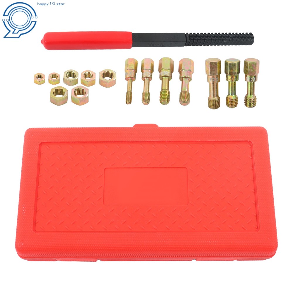 15pcs Metric Thread Chaser Set Rethread Repair Tool Thread Restorer Set M6-M12