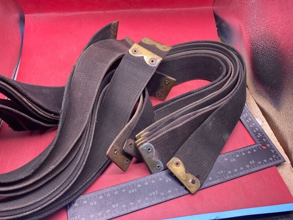 Original WW1 British Army 1908 Pattern Equipment Straps - Approx 49" Long
