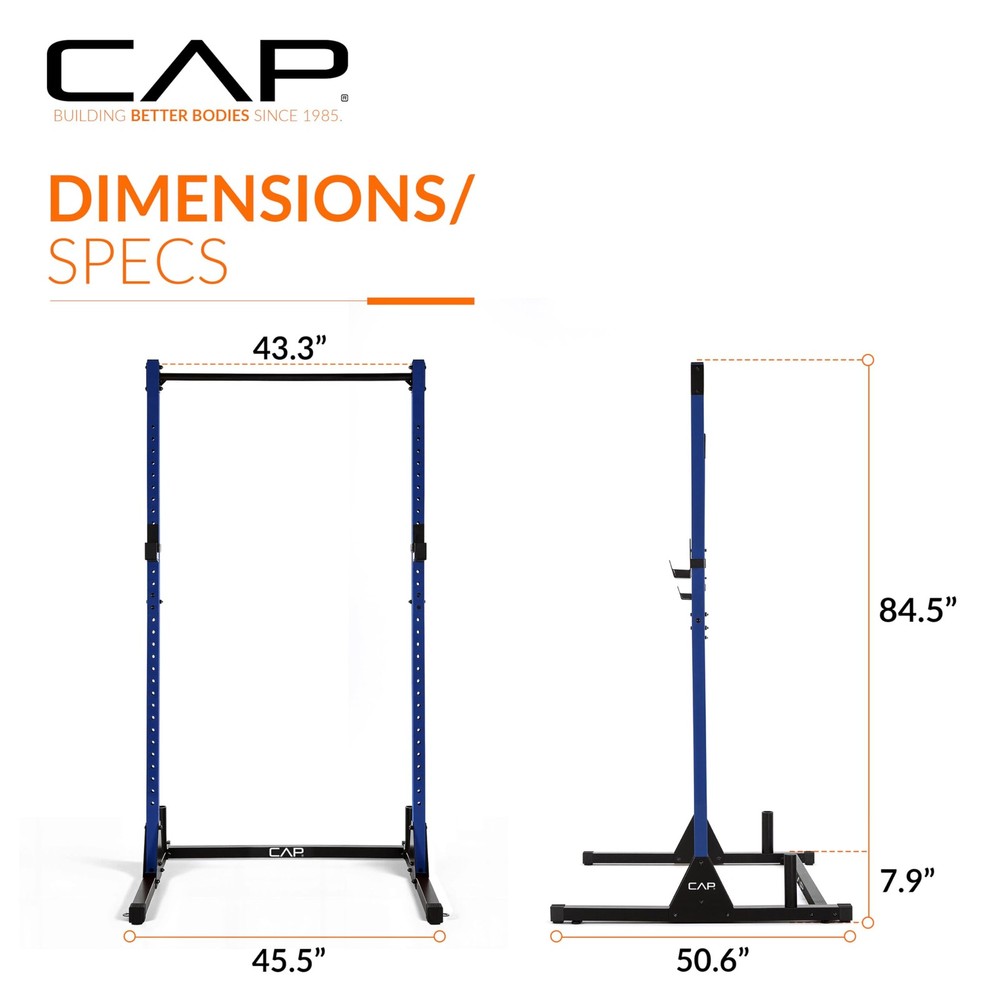 CAP Barbell Power Rack w/ Pull Up Bar & Attachments - Squat & Strength Training