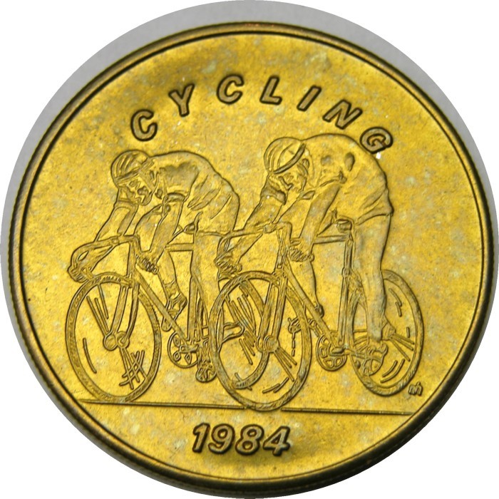 elf 1984 Olympics Bus Token  Cycling