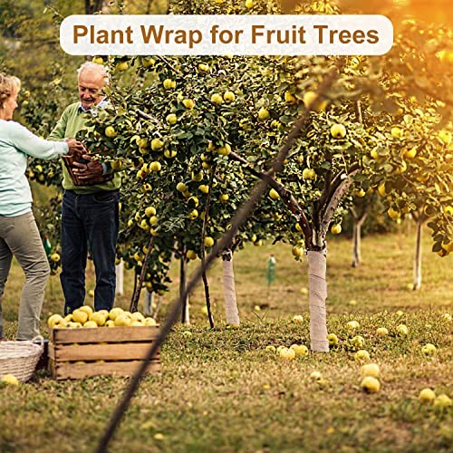 2 Rolls Burlap Tree Protector Wraps, 7.8" × 9.8' Winter Tree Trunk Guards 2PCS