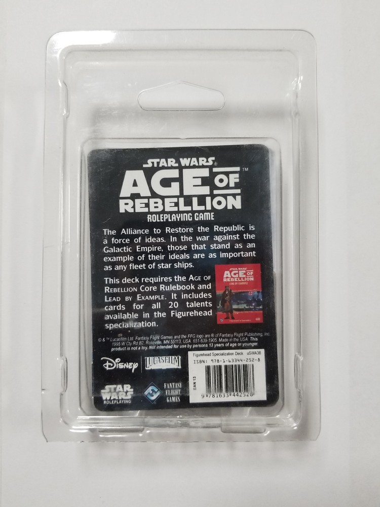 Star Wars Age of Rebellion Specialization Deck Commander Figurehead