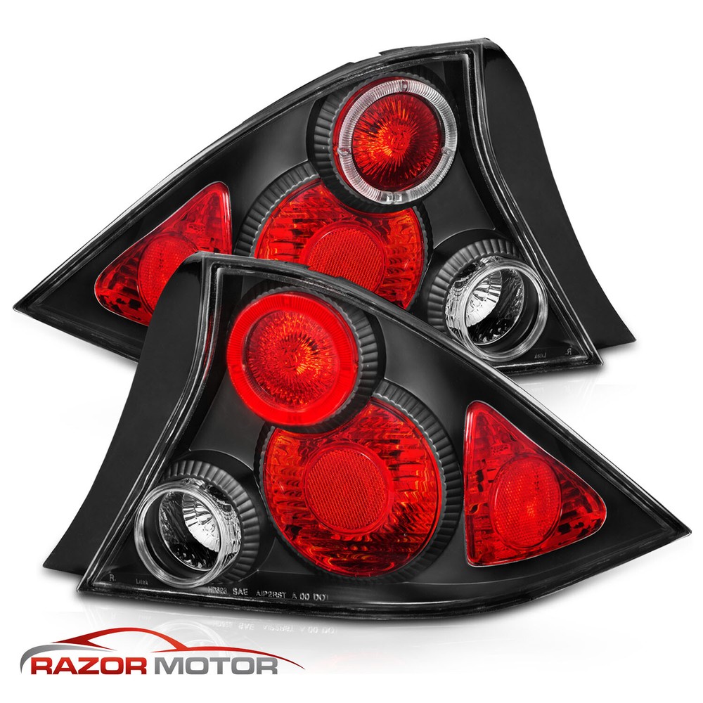 For 2001 2002 2003 Honda Civic 2DR Coupe Altezza Style Black Brake tail lights