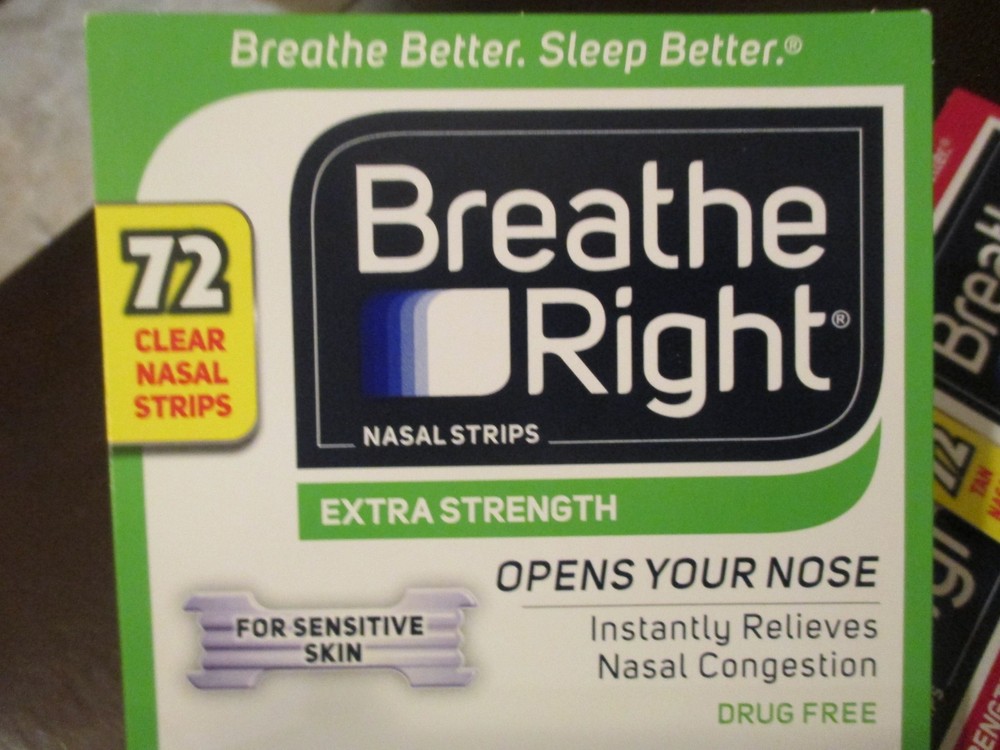 Breathe Right Extra Strength Nasal Strips 72 CLEAR Strips & 144 TAN Strips