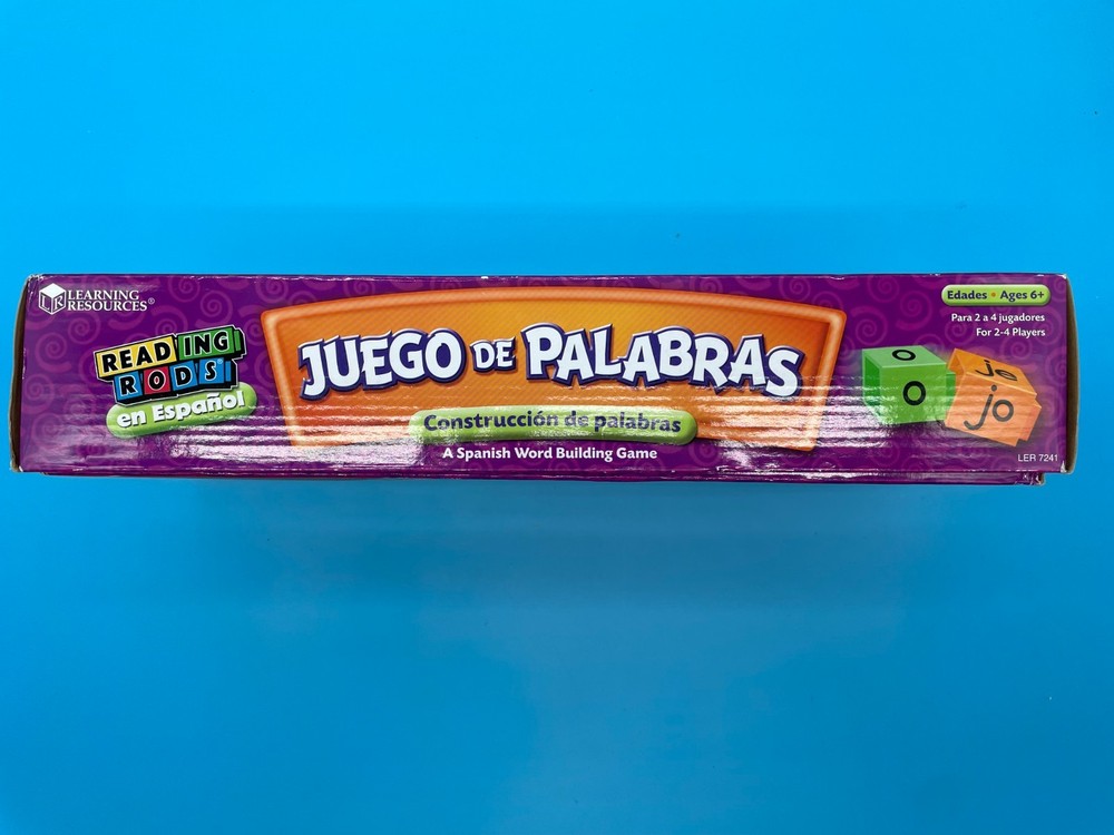 Learning Resources Juego de Palabras Spanish Reading Rods Word Game - Complete