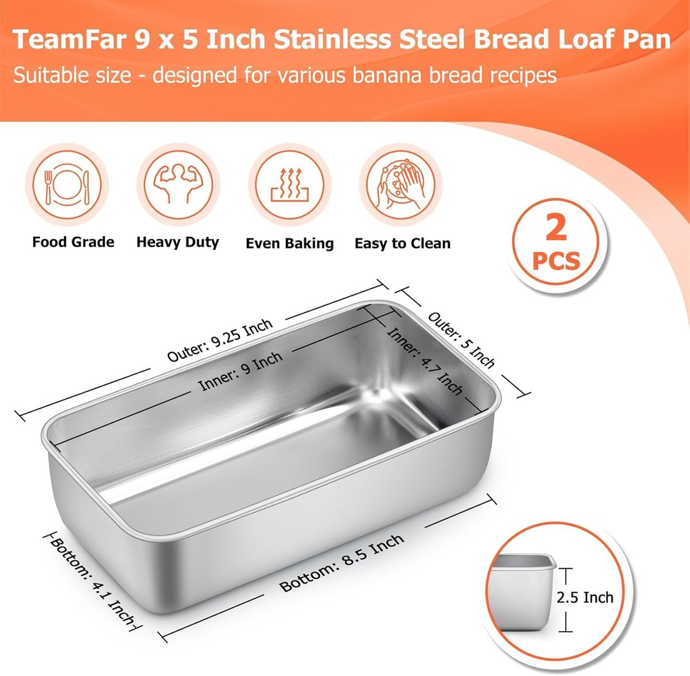 Stainless Steel Loaf Pan Set