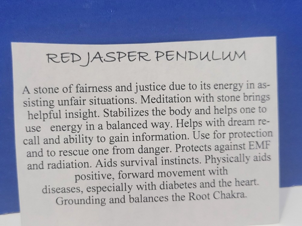 Vintage Red Jasper Pendulum for Dowsing
