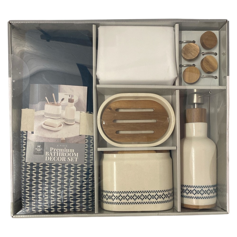 Member's Mark 6-Piece Premium Bath Set, Dark Teal
