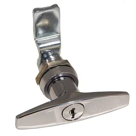 Cam Latch, Keyed, Polished Chrome,  4Rrg5